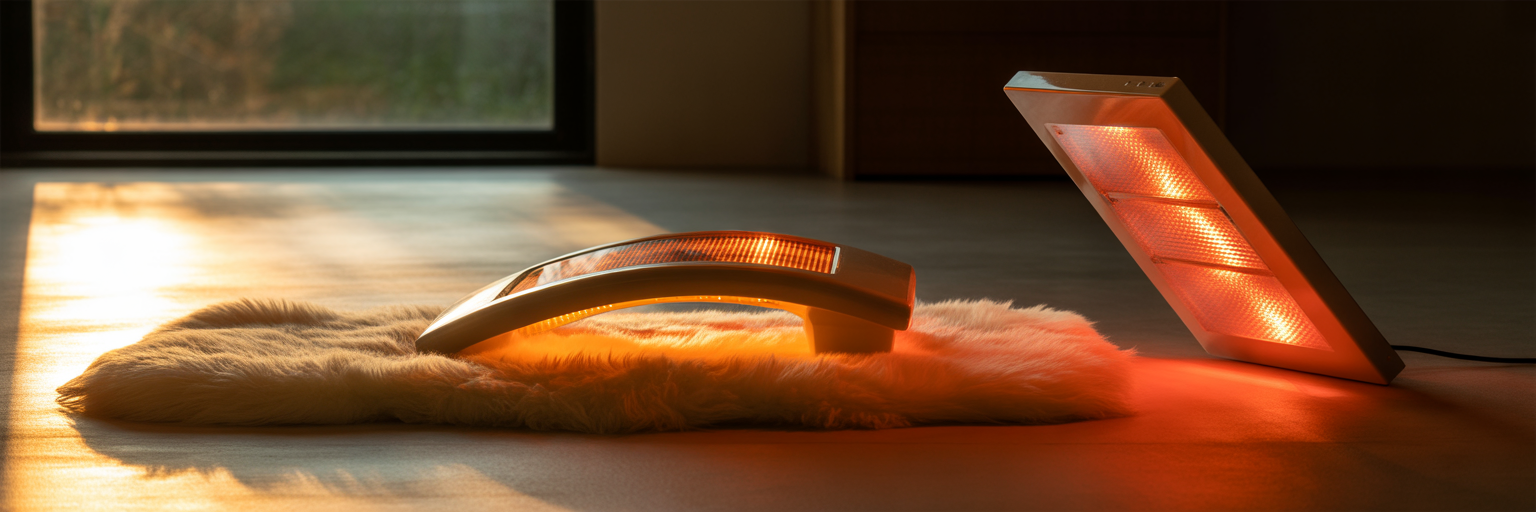 At-home recovery tools set up for evening use.