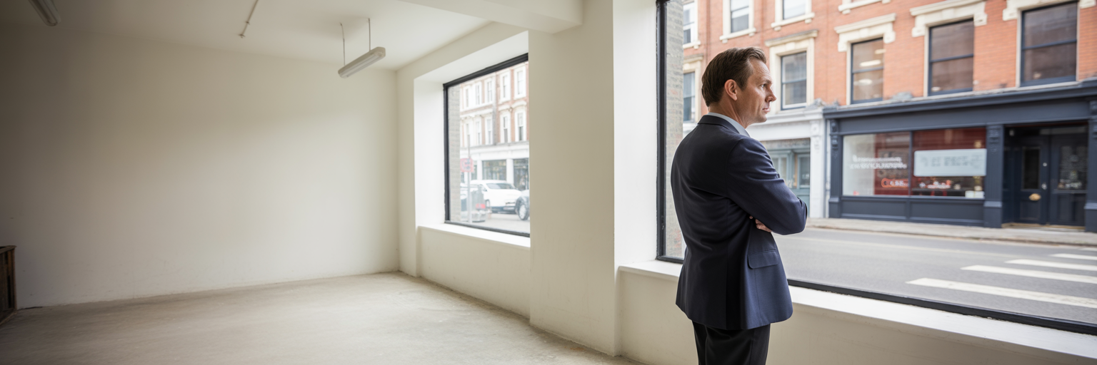 Business owner inside new commercial property