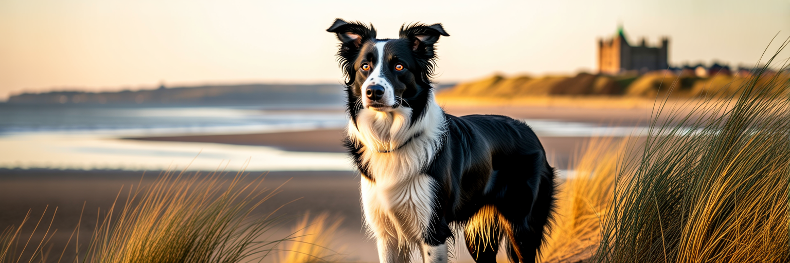 Healthy dog on Dundee's Broughty Ferry beach.