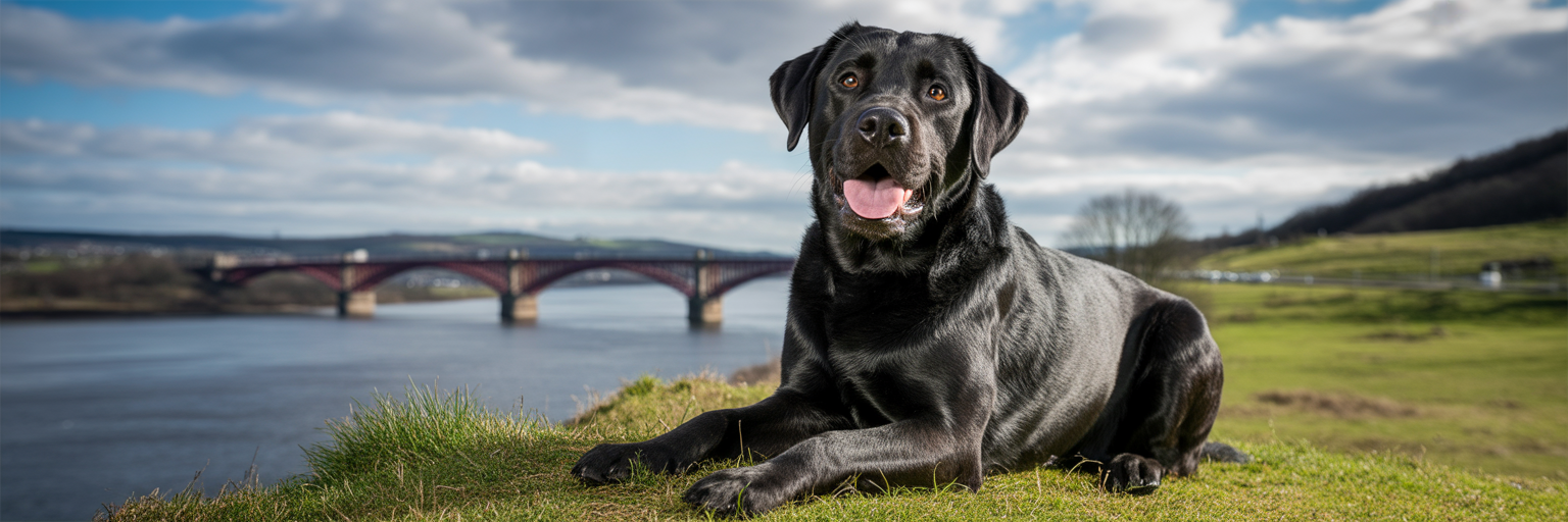 Healthy Labrador with shiny coat in Dundee.