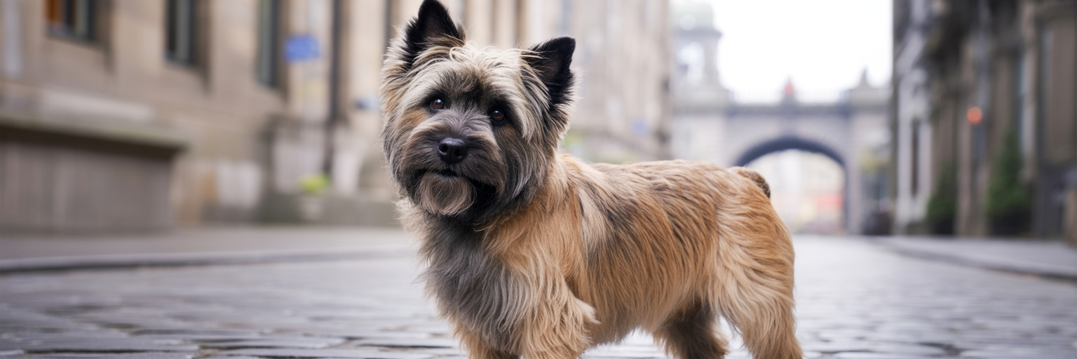 Wire-haired terrier after grooming in Dundee.