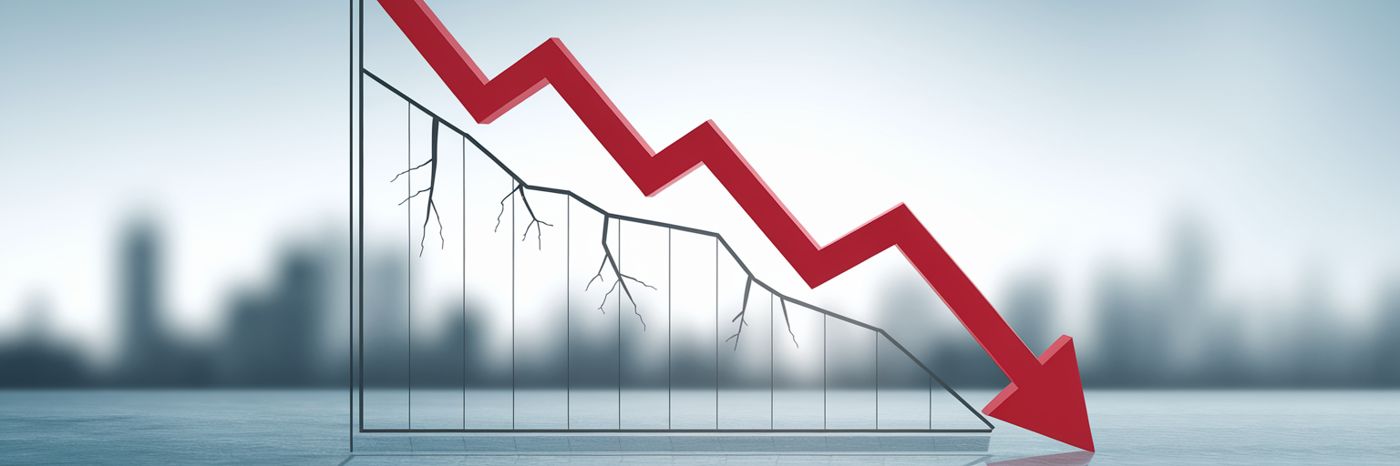 Downward graph line symbolizing falling Domain Rating