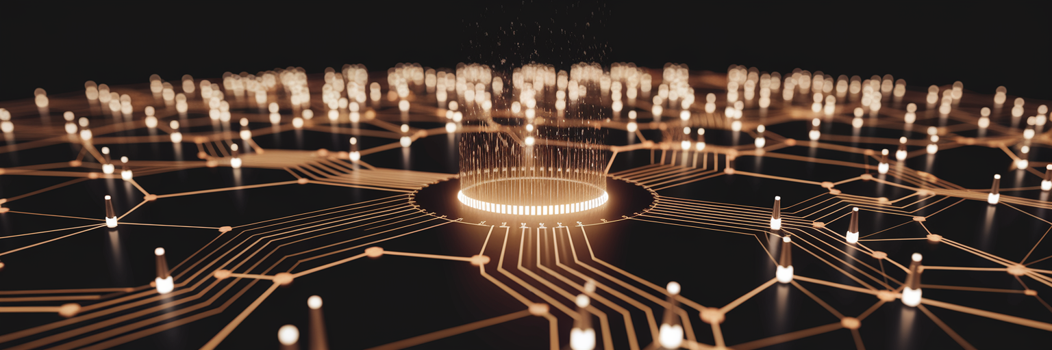 Network visualizing programmatic SEO growth.
