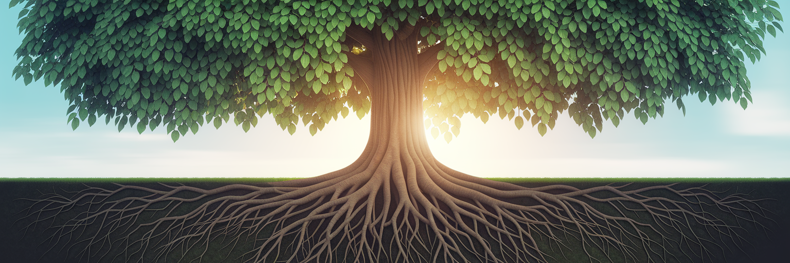 Healthy tree symbolizing content and domain authority