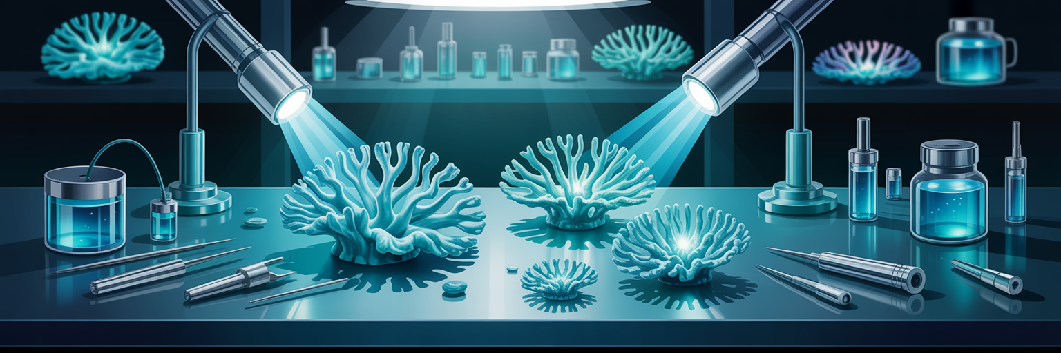 Abstract cellular structures repaired by light.