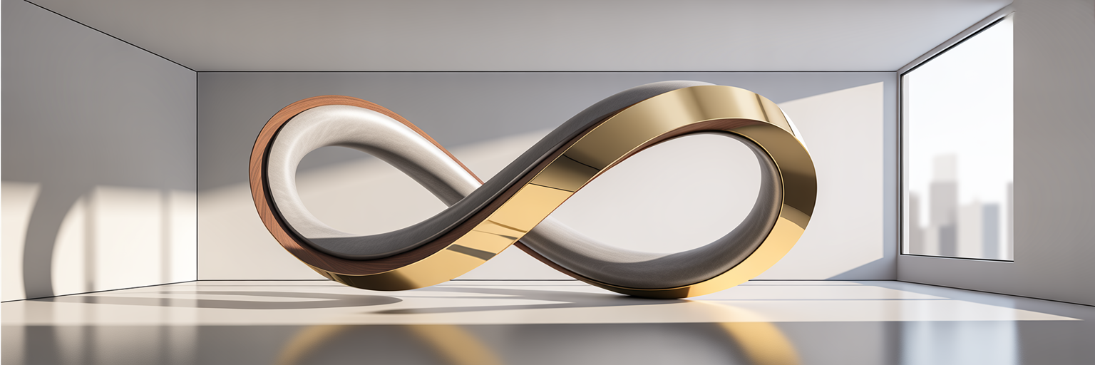 Abstract visual of a circular manufacturing process.