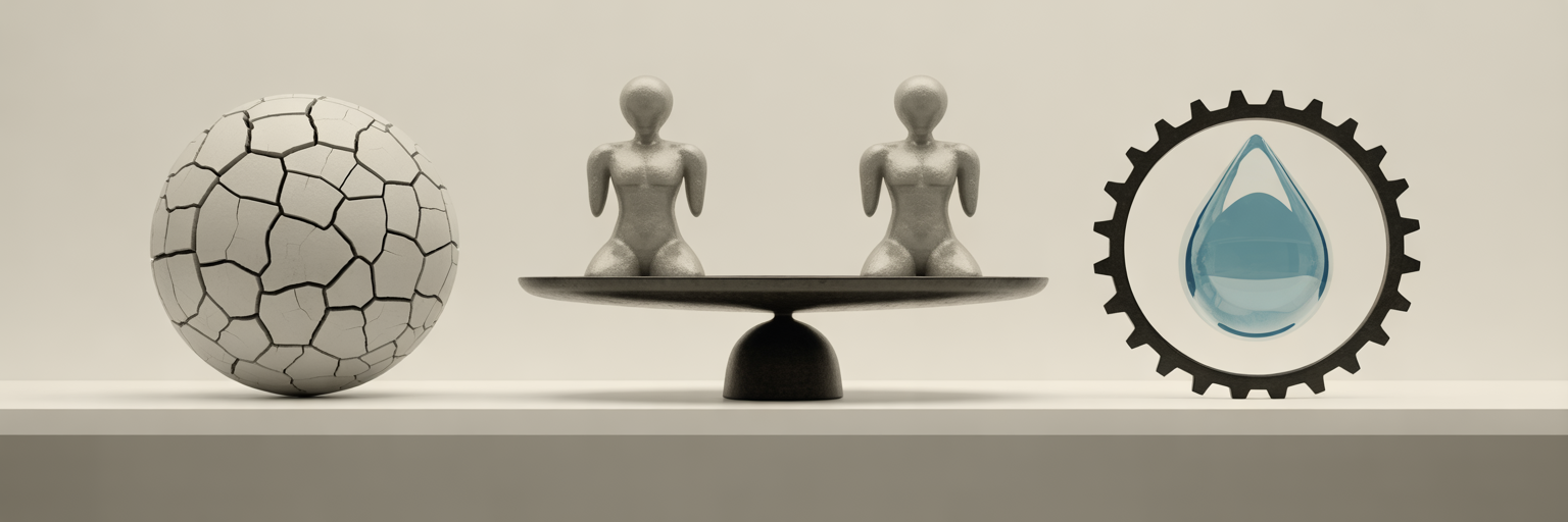 Abstrakte Symbole, die Mythen über Nachtschweiß widerlegen.