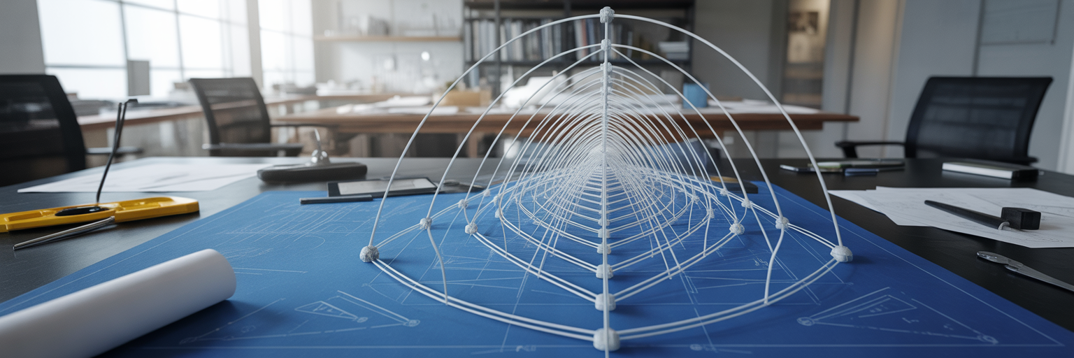 Architect blueprints showing unified global strategy