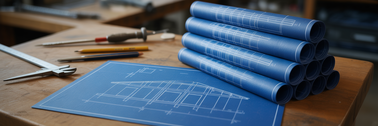 Architectural blueprints being improved with each copy