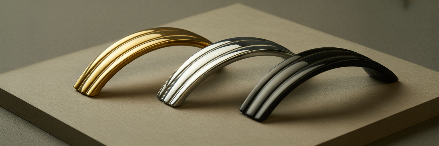 Art Deco pulls in different finishes