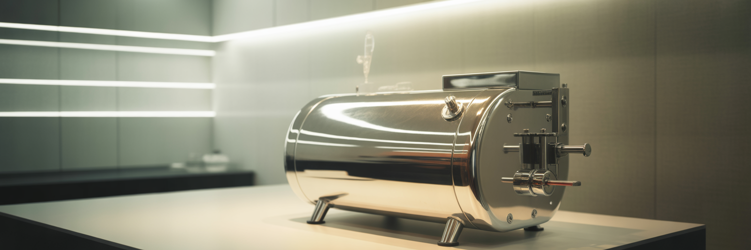 Autoclave machine for tattoo sterilisation.