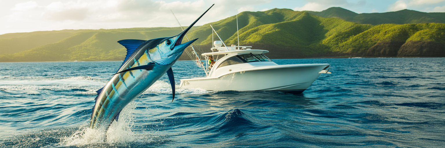 Blue marlin fishing offshore Costa Rica