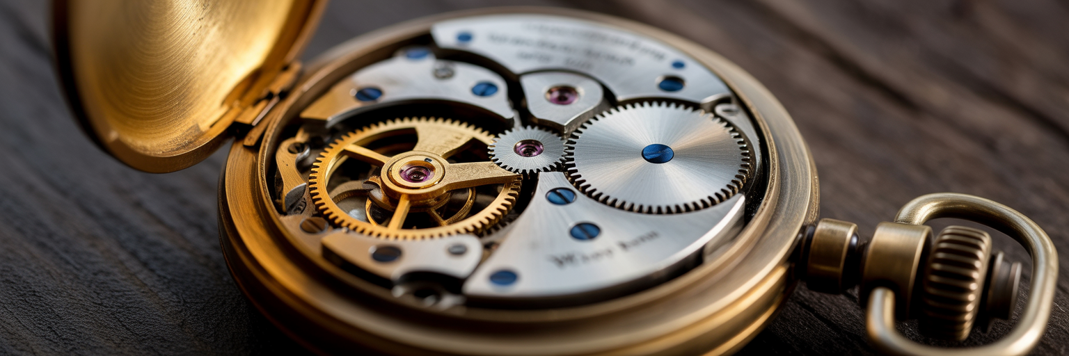 Broken gear in an intricate watch.