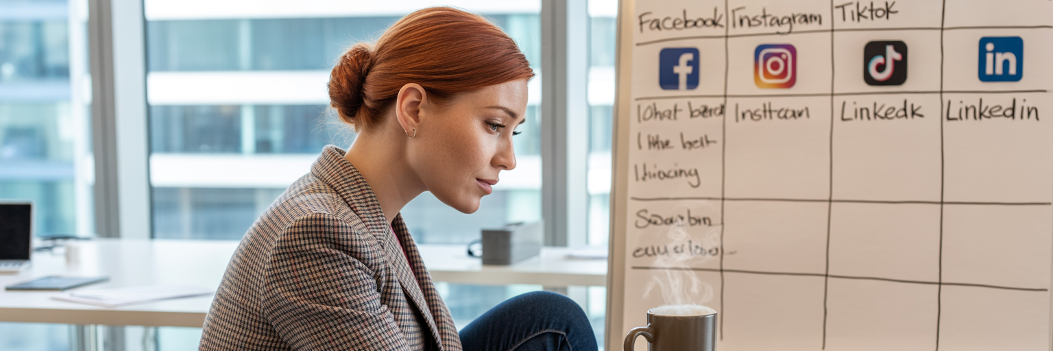 Business owner choosing social media platforms.