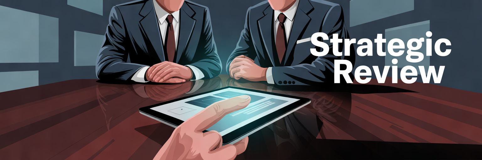 Business owner evaluating a marketing agency