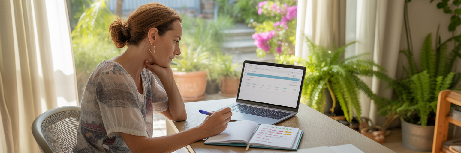 Business owner reviewing 90-day plan.