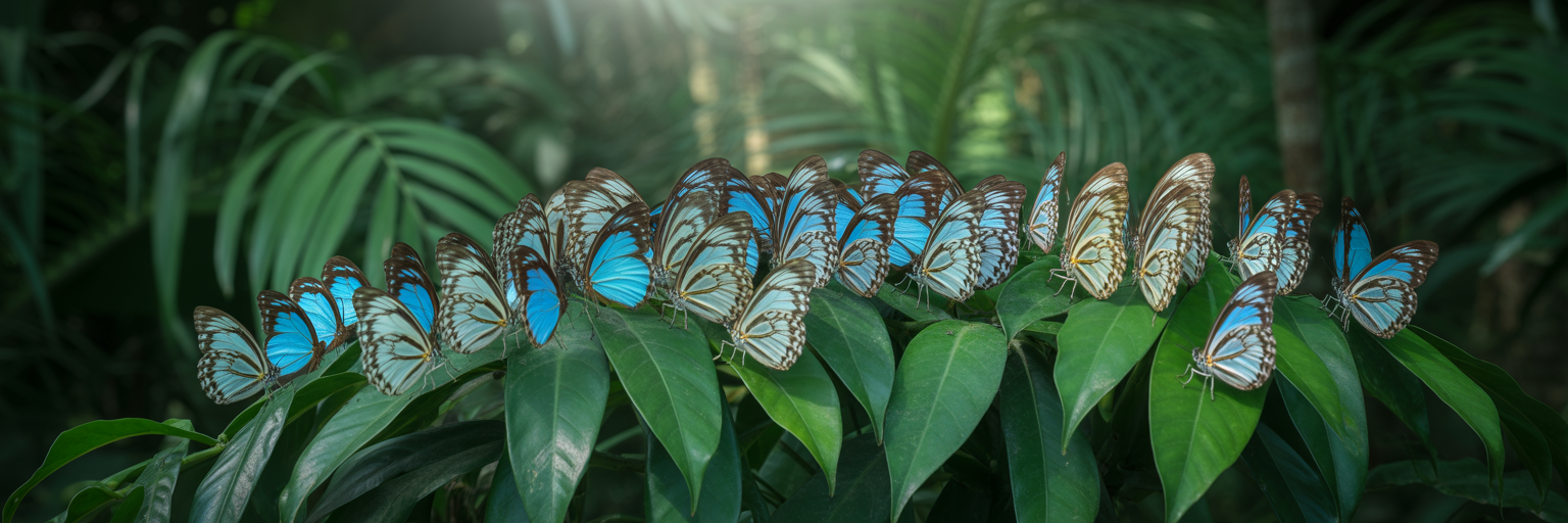 Butterfly swarm with mostly females