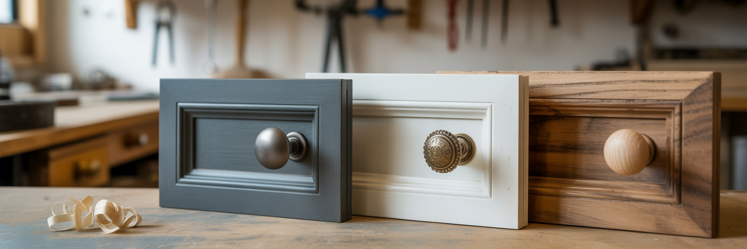 Cabinet knob styles for different doors