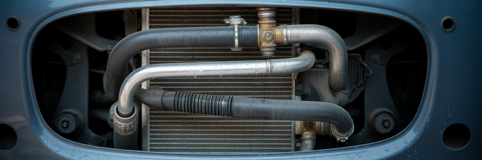 Car A/C condenser and radiator.