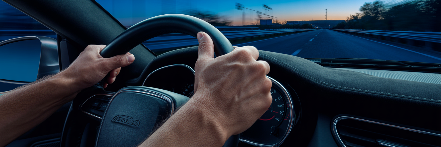 Car steering wheel vibrating from bad tires.