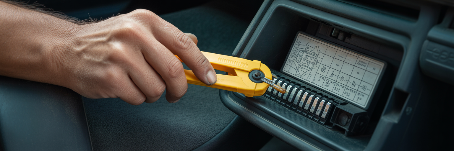 Checking a car's fuse box