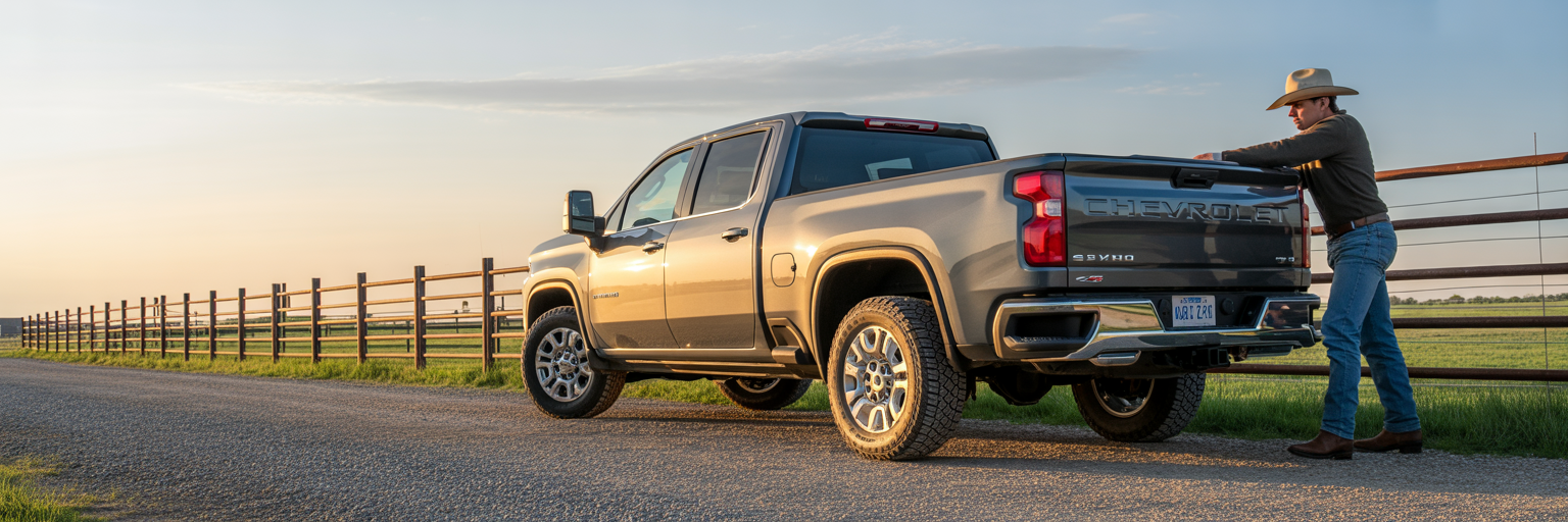 Chevrolet Silverado 2500HD on a Texas ranch.