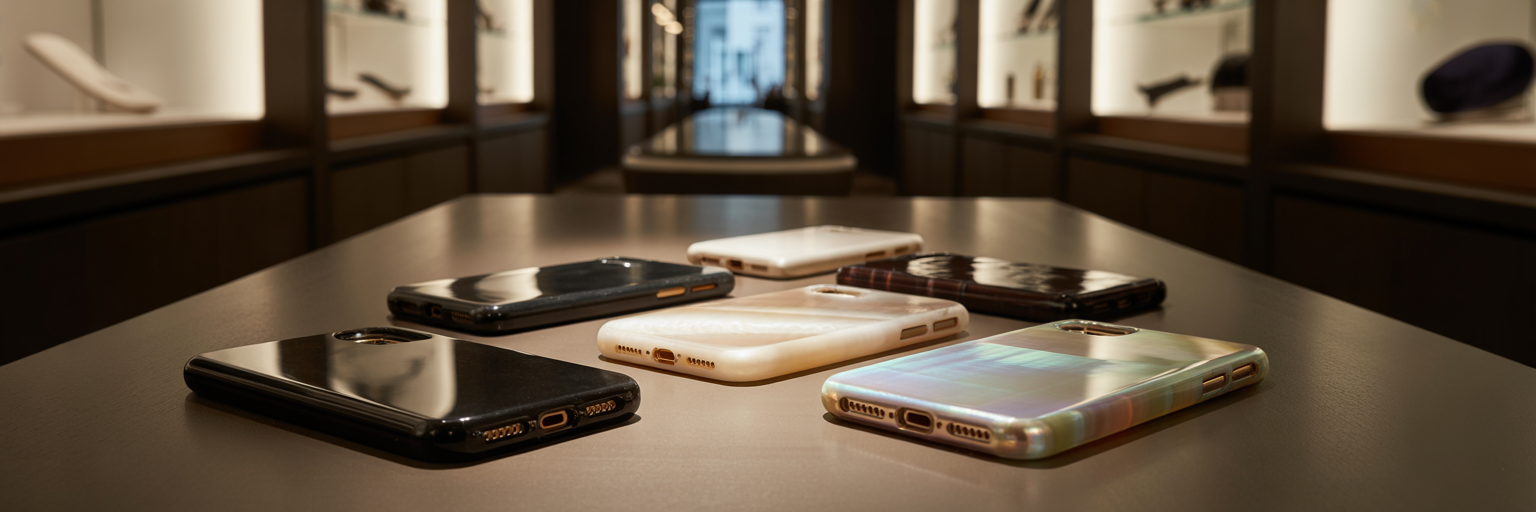 Chic rectangle iPhone cases on display.