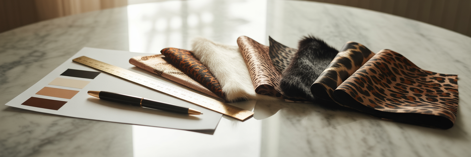 Choosing between different leopard print styles.
