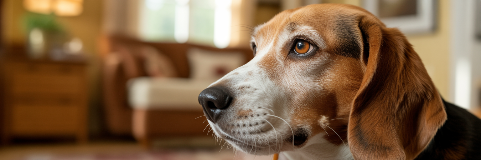 Close-up of a dog's nose sniffing intently.