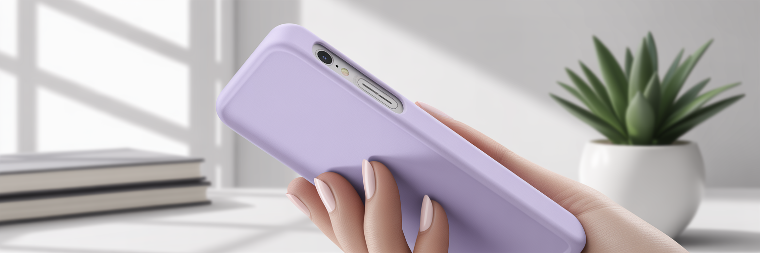 Close-up of a slim rectangle iPhone case