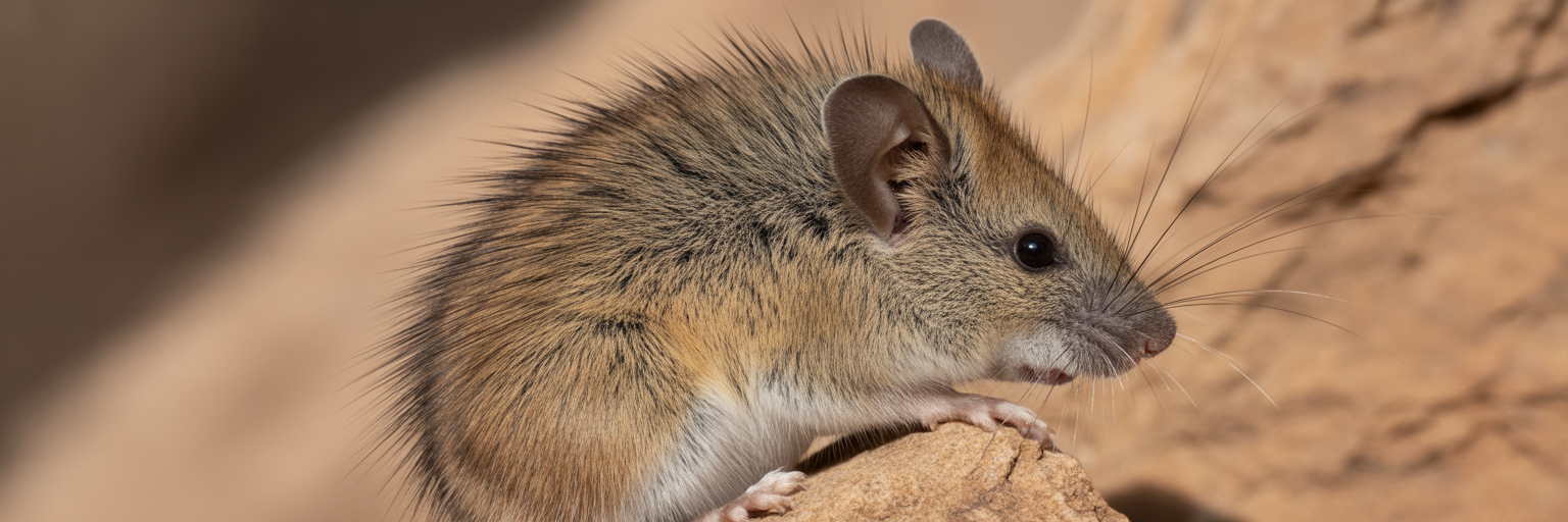 Close-up of a spiny mouse's back fur.