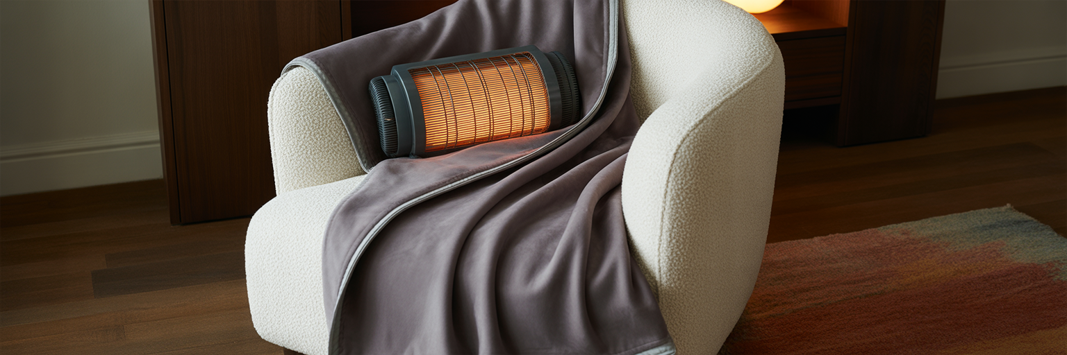 Close-up of an infrared sauna blanket.