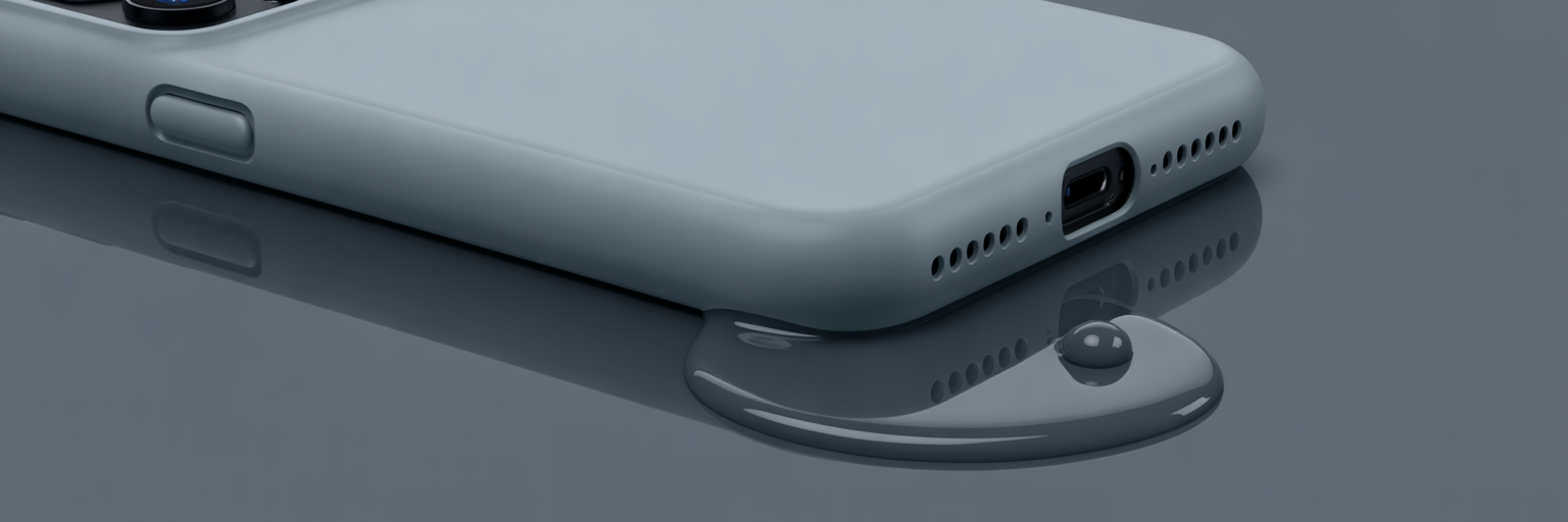 Close-up of liquid silicone case texture