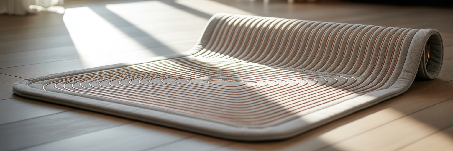 Close-up of PEMF therapy mat coils.