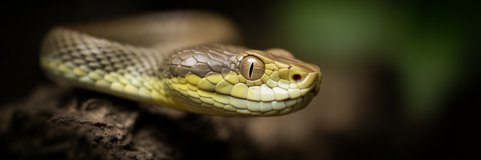 Close-up of pit viper's heat-sensing organ.