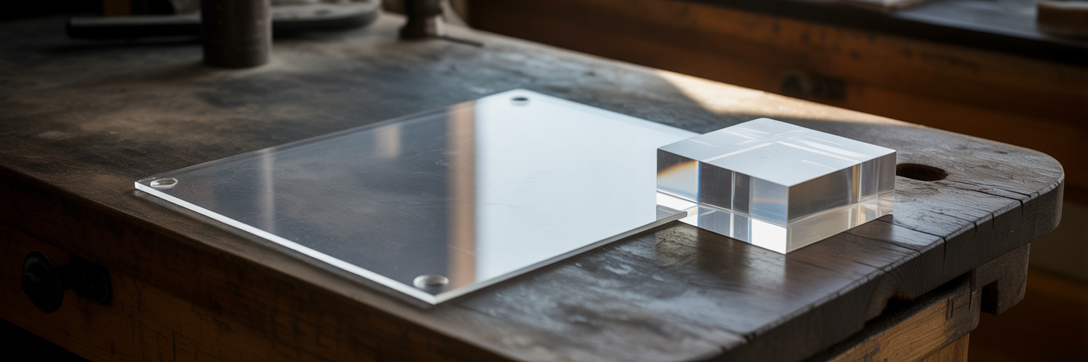 Close-up of polycarbonate and TPU materials.