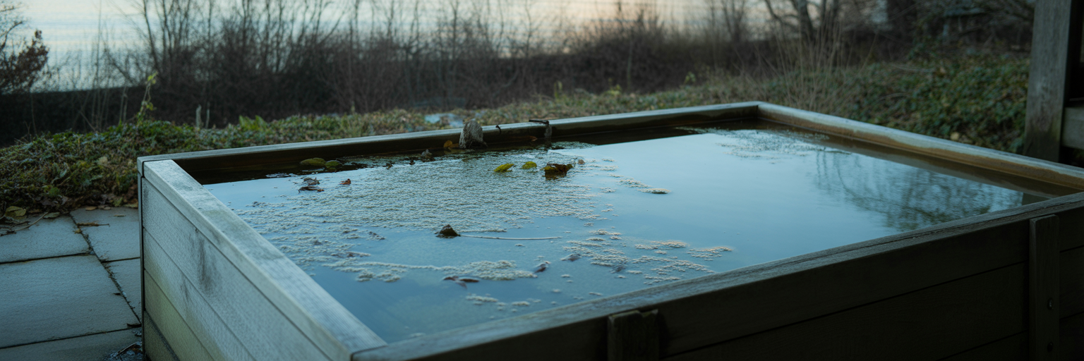 Cloudy water in cold plunge tub