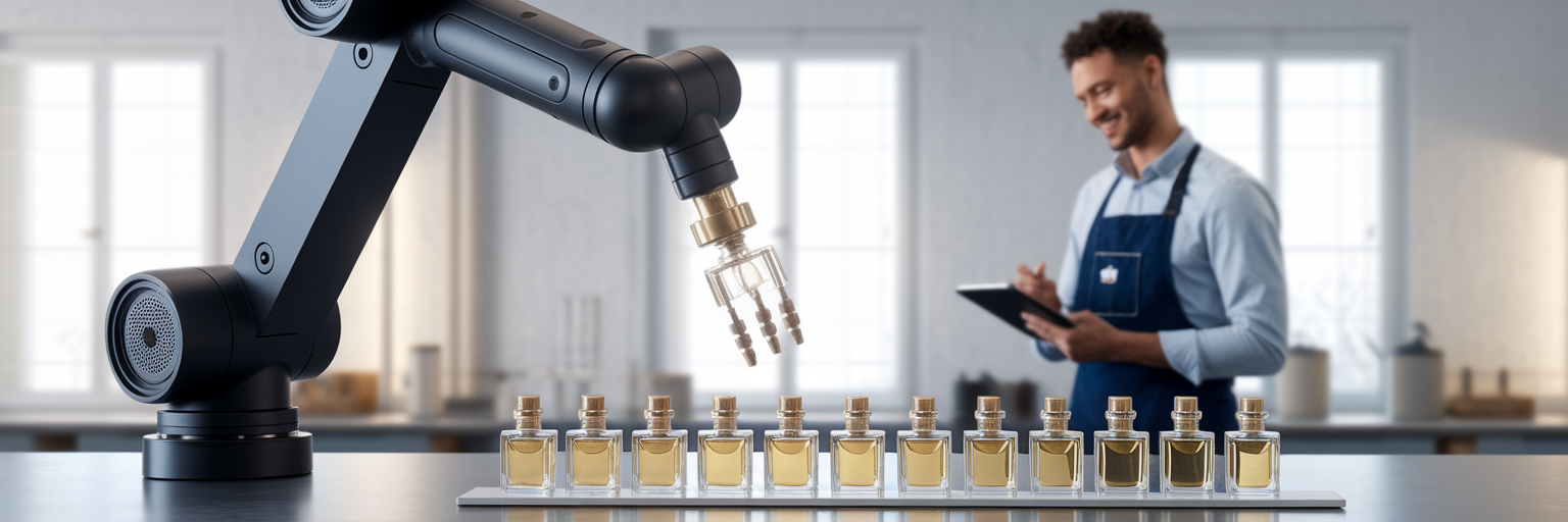 Collaboration homme-machine dans un atelier français.