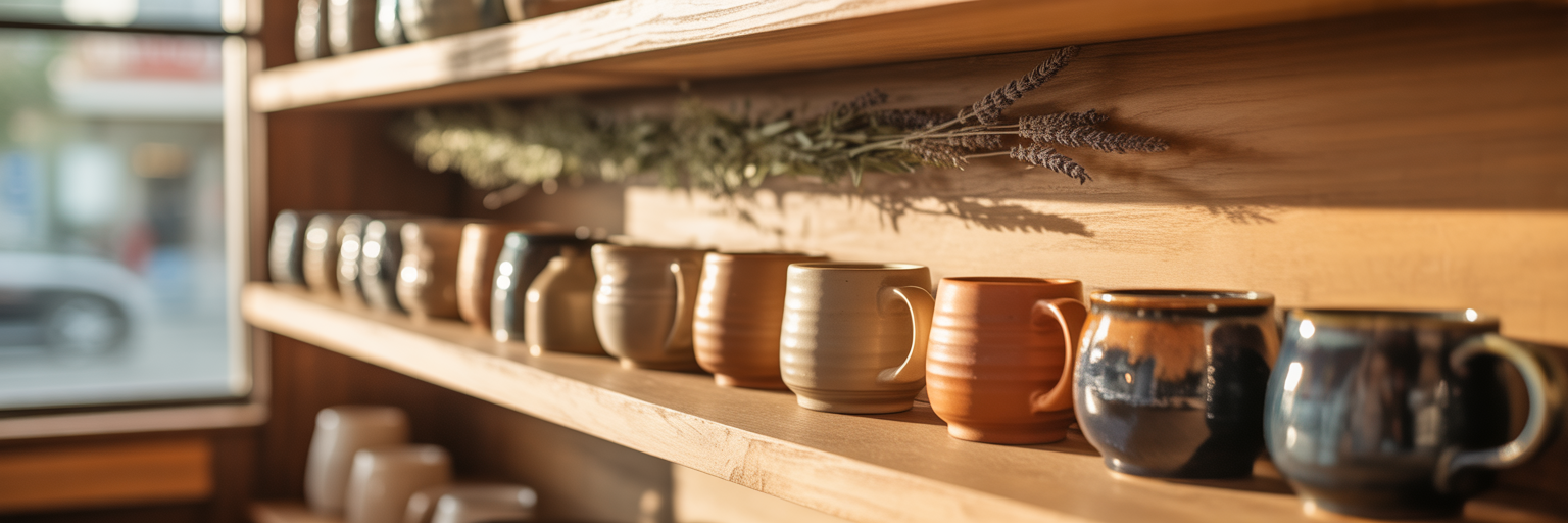 Collection of unique ceramic mugs