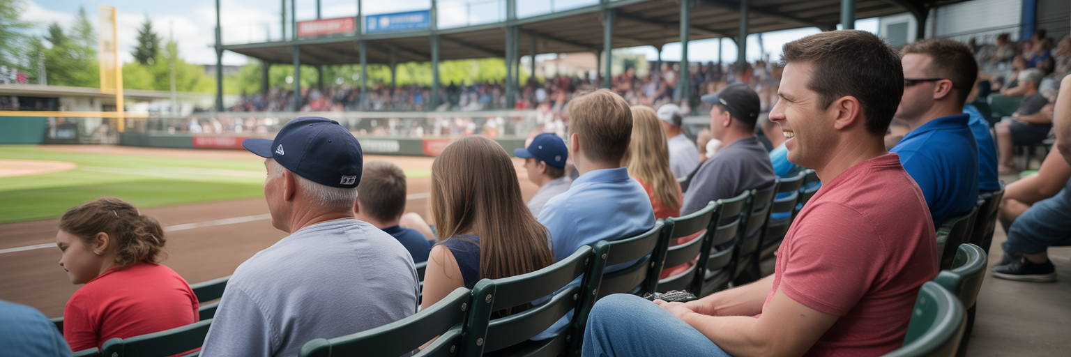 Community gathering at Hillsboro baseball game.