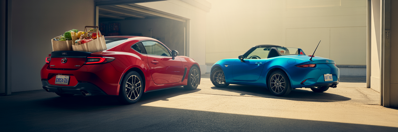 Comparing GR86 practicality versus Miata open-top fun