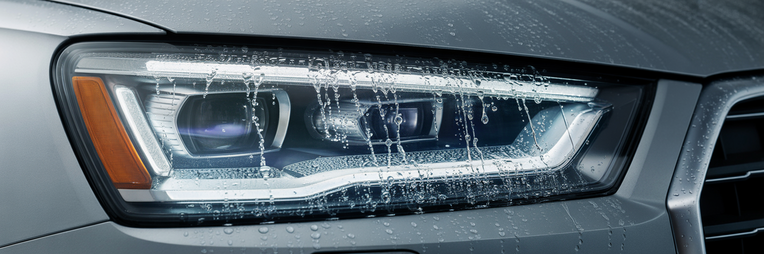 Condensation inside an Audi Q5 headlight.