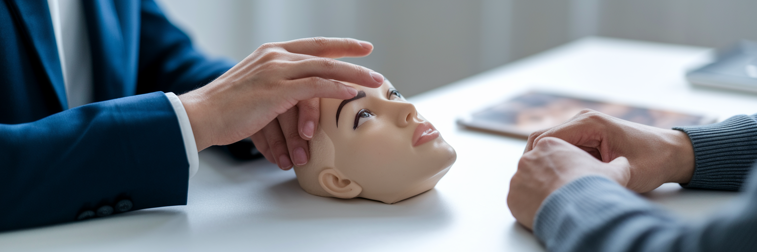 Consulta detallada con cirujano plástico.