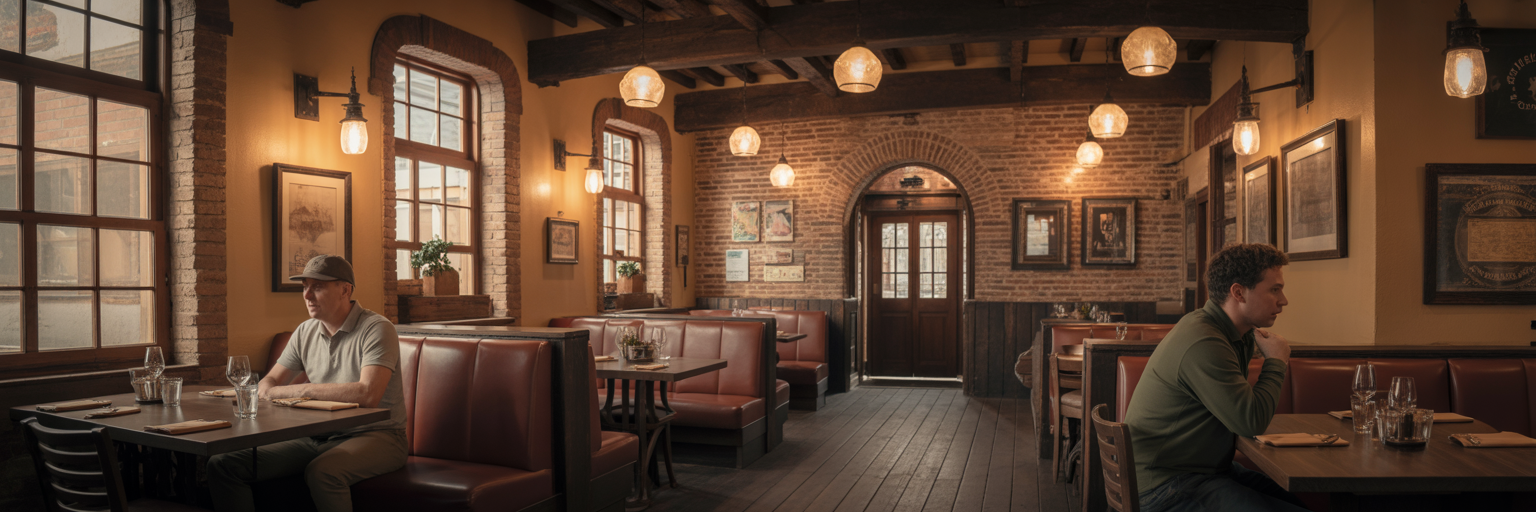 Cozy interior of a historic Prescott restaurant.
