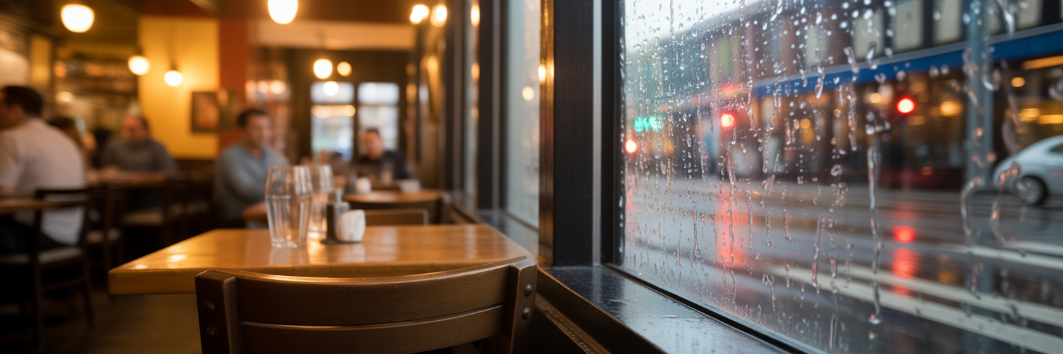 Cozy local restaurant interior Bellevue Washington