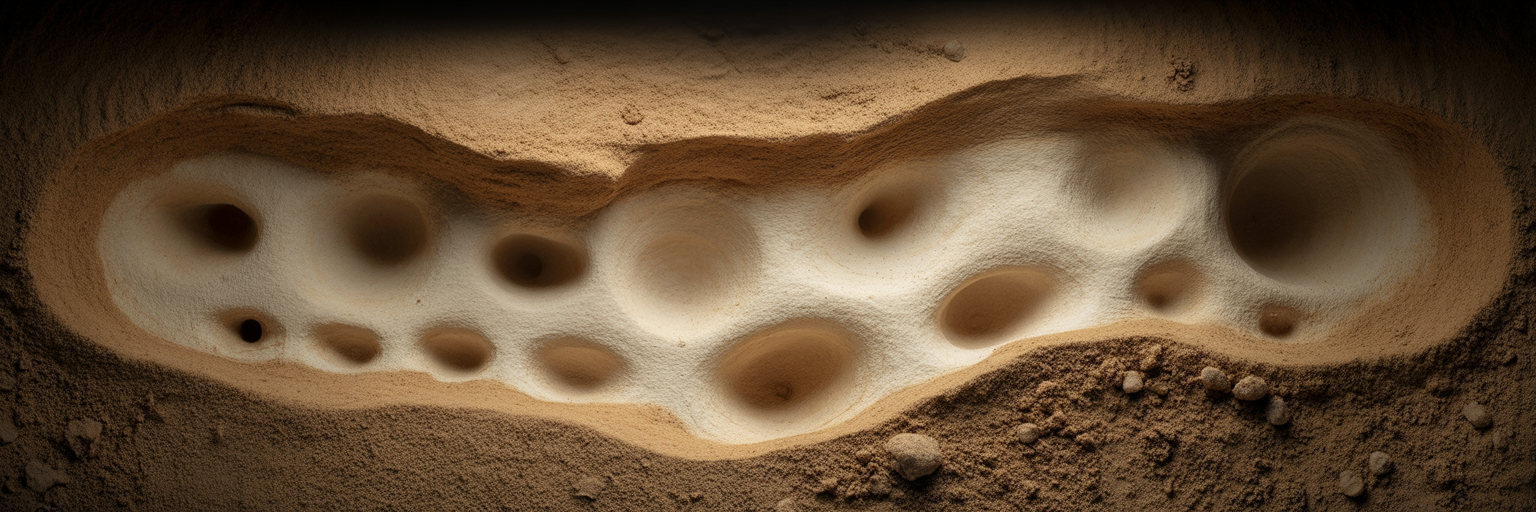 Cross-section of cicada killer burrow