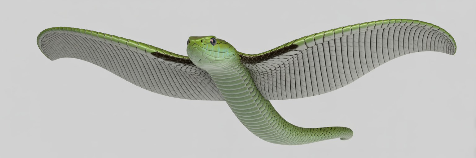 Cross-section of flying snake airfoil body