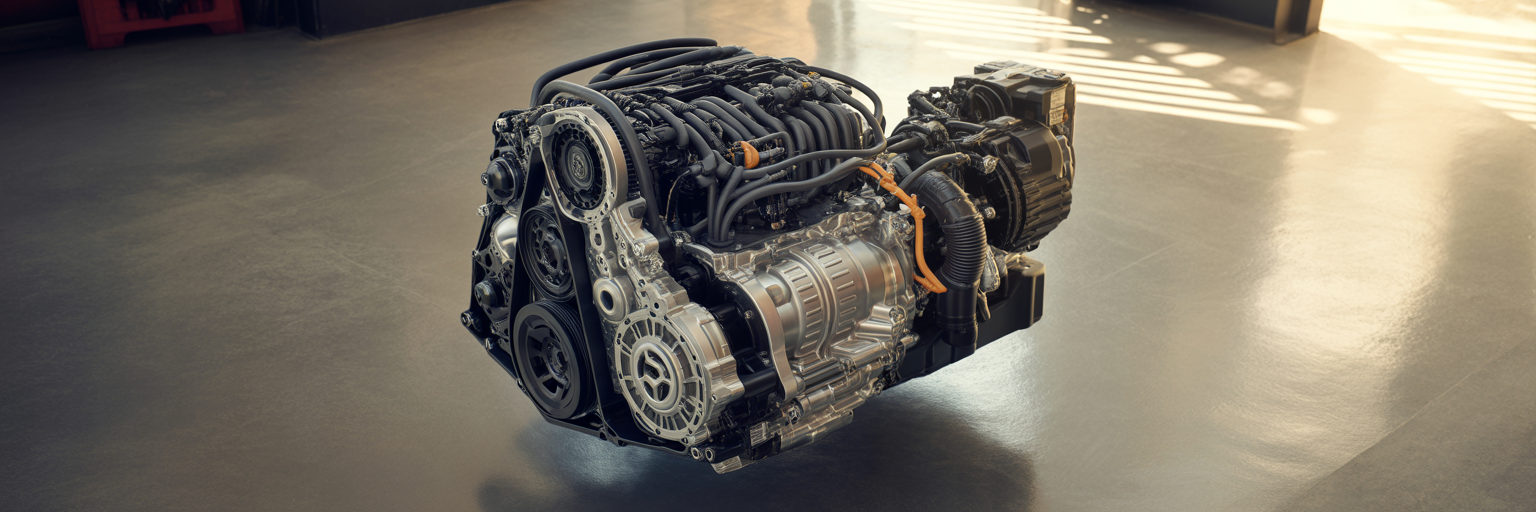 Cutaway view of Tacoma i-FORCE MAX hybrid engine