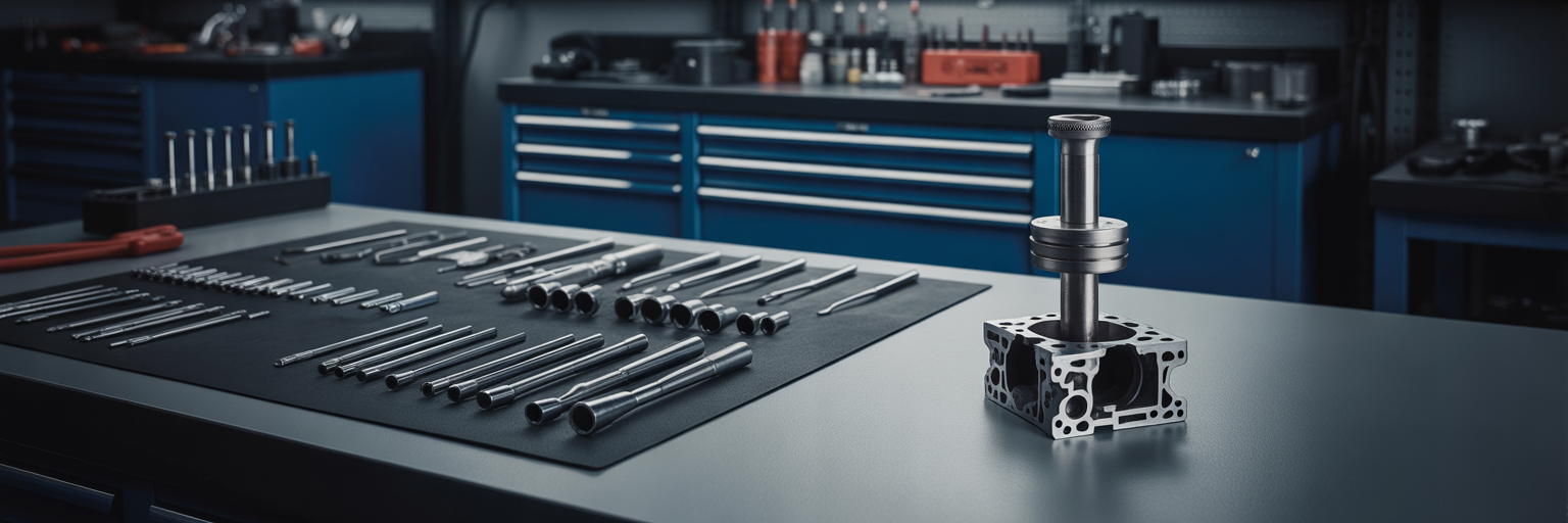 Damaged AFM valve lifter on workbench