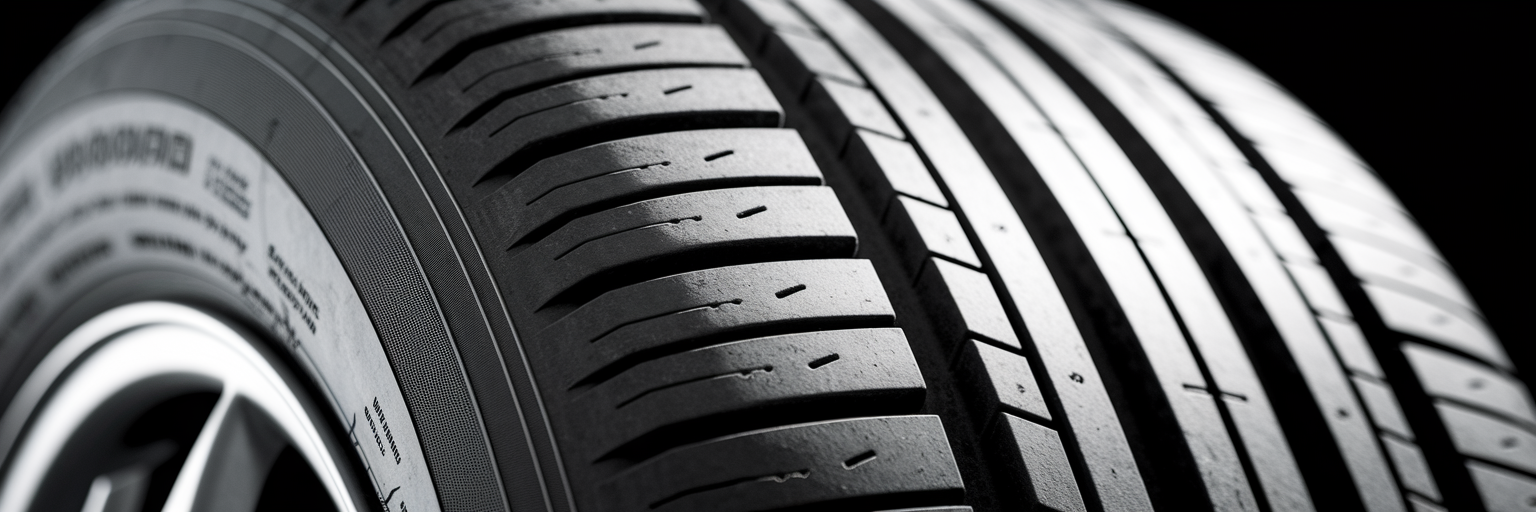 Dangerous bulge and cracks on a tire sidewall.